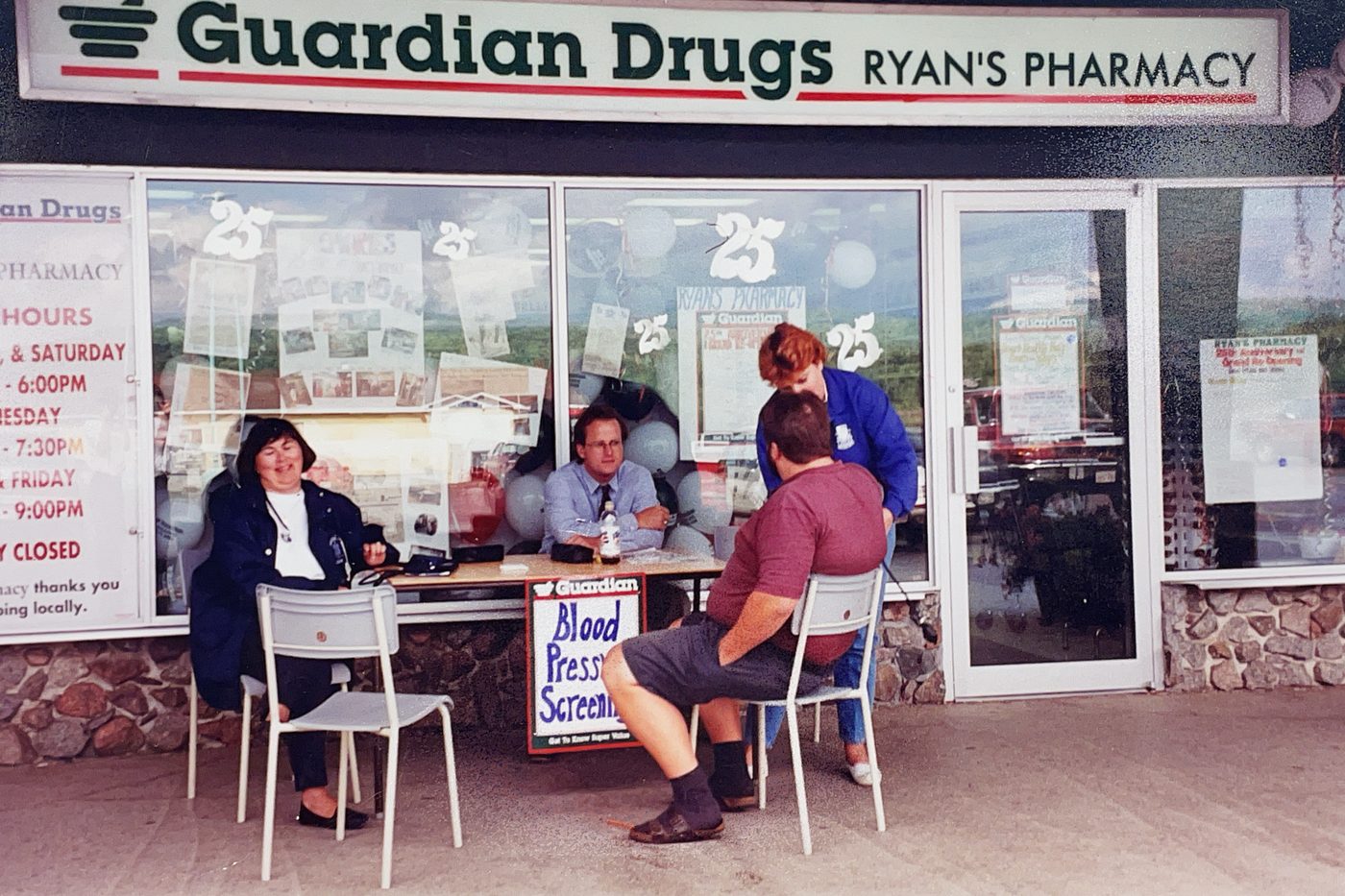 Blood pressure screening at the 25th anniversary of Ryan's Pharmacy
